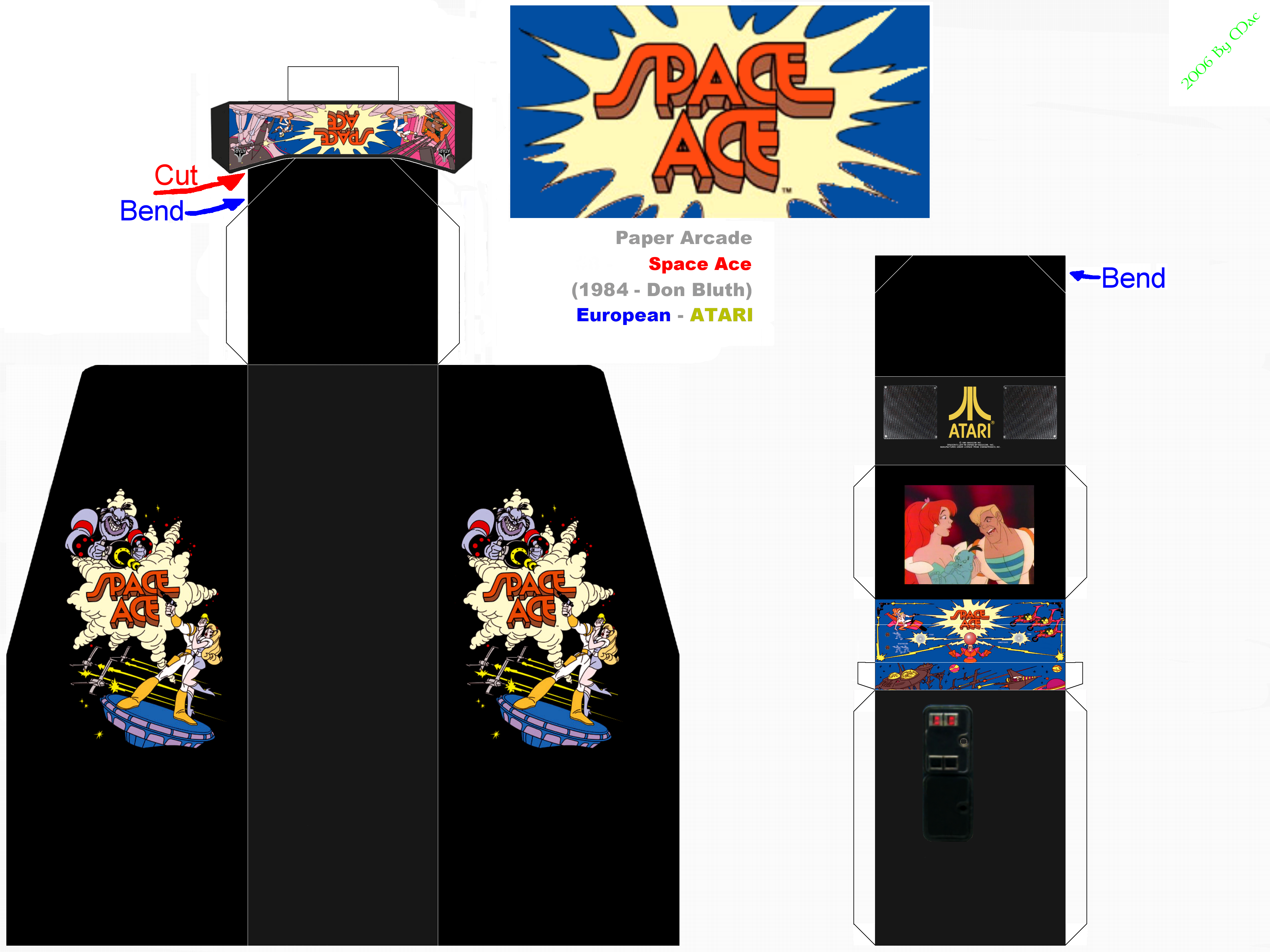 Internet: arcade papercraft found Crystal  more Two pacman Space and the on Ace. models Castles